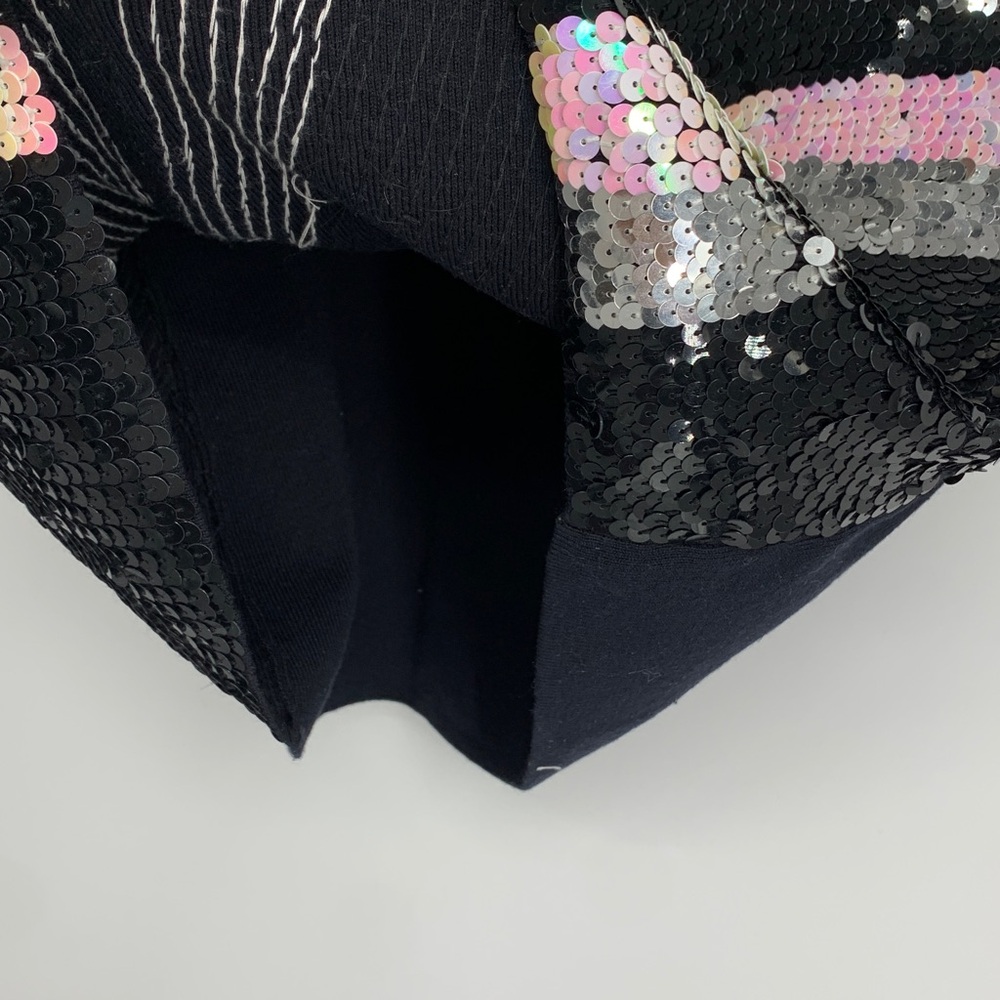 Sz S Joseph A. Sequin women’s NYE Blouse - Black, Silver, Pink •FABULOUS!• vtg! - Picture 10 of 17